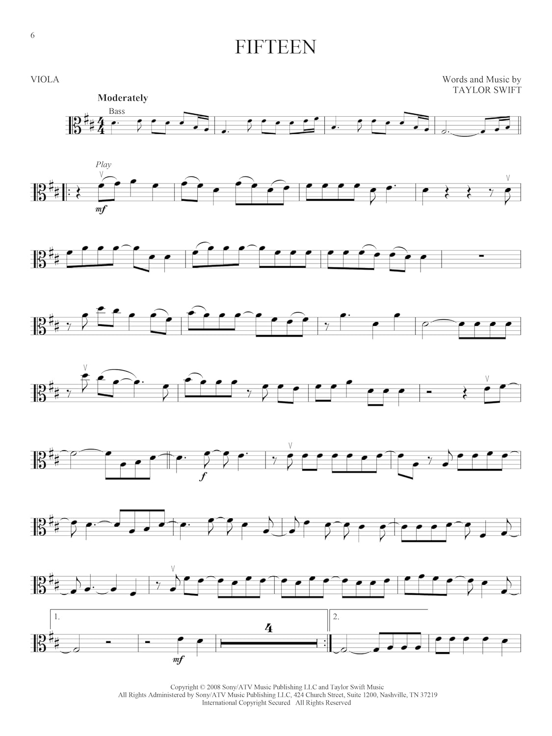 Taylor Swift for Viola - Instrumental Play-Along Cd/Pkg: Viola Play-Along Book with Online Audio image number 4