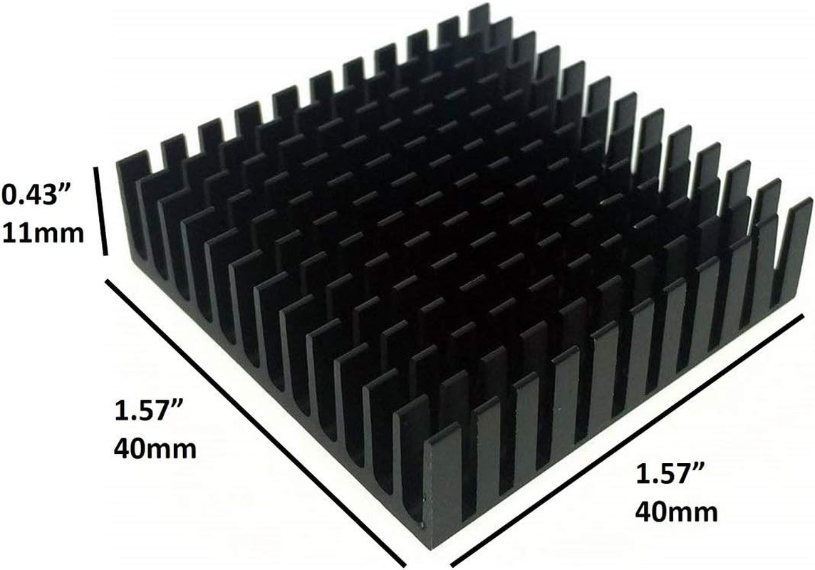 Easycargo 24Pcs 40Mm Heatsink 40X40X11Mm, Aluminum Cooler Heat Sink for Cooling 3D Printers, Nema 17, TEC1-12706 Thermoelectric Peltier Cooler 40Mmx40Mmx11Mm (Black 24Pcs) image number 3