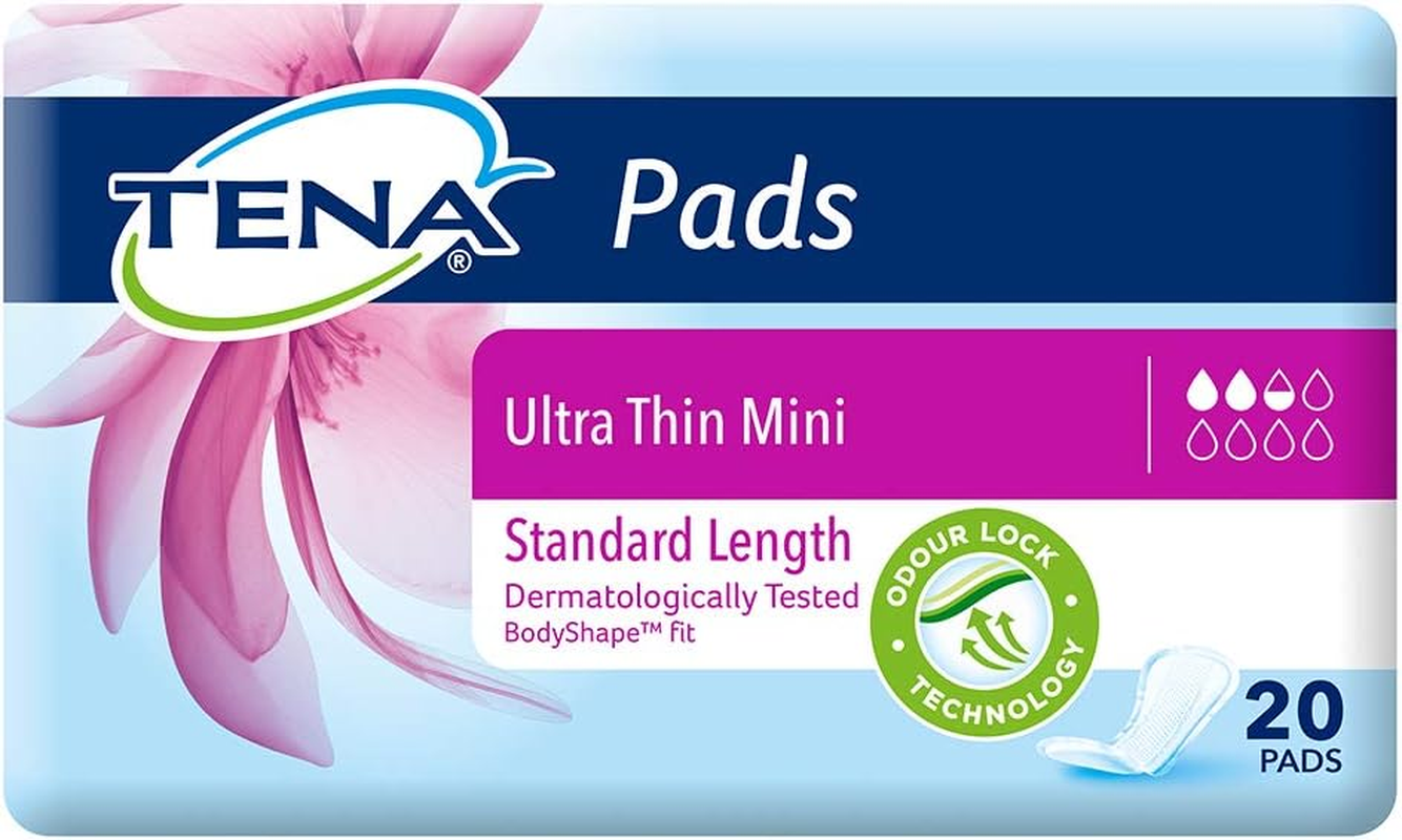 TENA Ultra Thin Mini Pads, Standard Length, Medium Incontinence, 20 Count image number 2