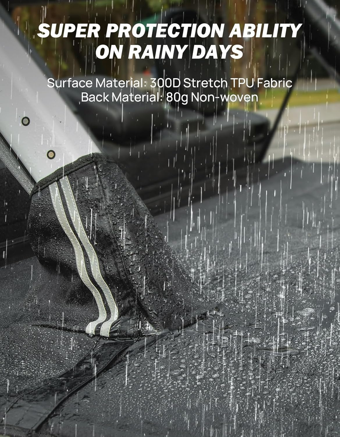 JOYTUTUS Tonneau Cover 4 Door Compatible with Wrangler JLU, Trunk Cargo Cover Tailgate Cover JL Accessories for 2018-2025 Wrangler JL Unlimited image number 2