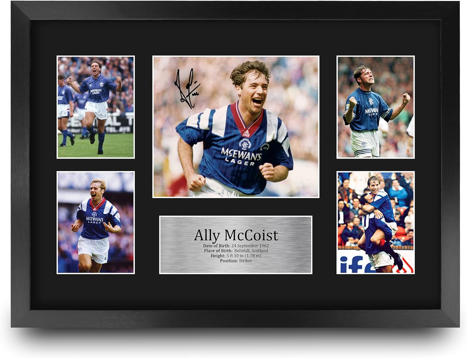 HWC Trading Ally Mccoist Gift Signed A4 Printed Autograph Rangers Gifts Print Photo Picture Display