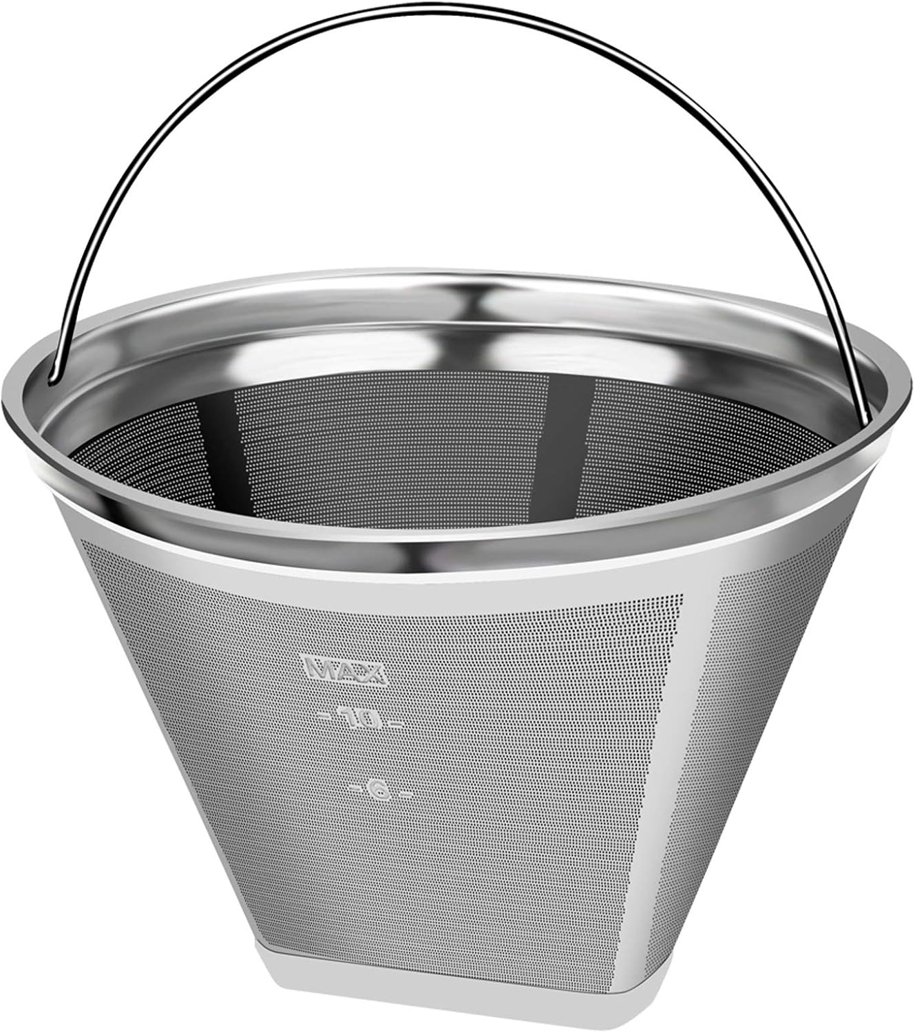 #4 Reusable Permanent Cone Coffee Filters, 8~12 Cup Size 4 Coffee Filters, Perfect Fit for Cuisinart Ninja Hamilton Beach Coffee Maker Filter, Replace Cuisinart GTF Gold Tone Coffee Filters image number 1