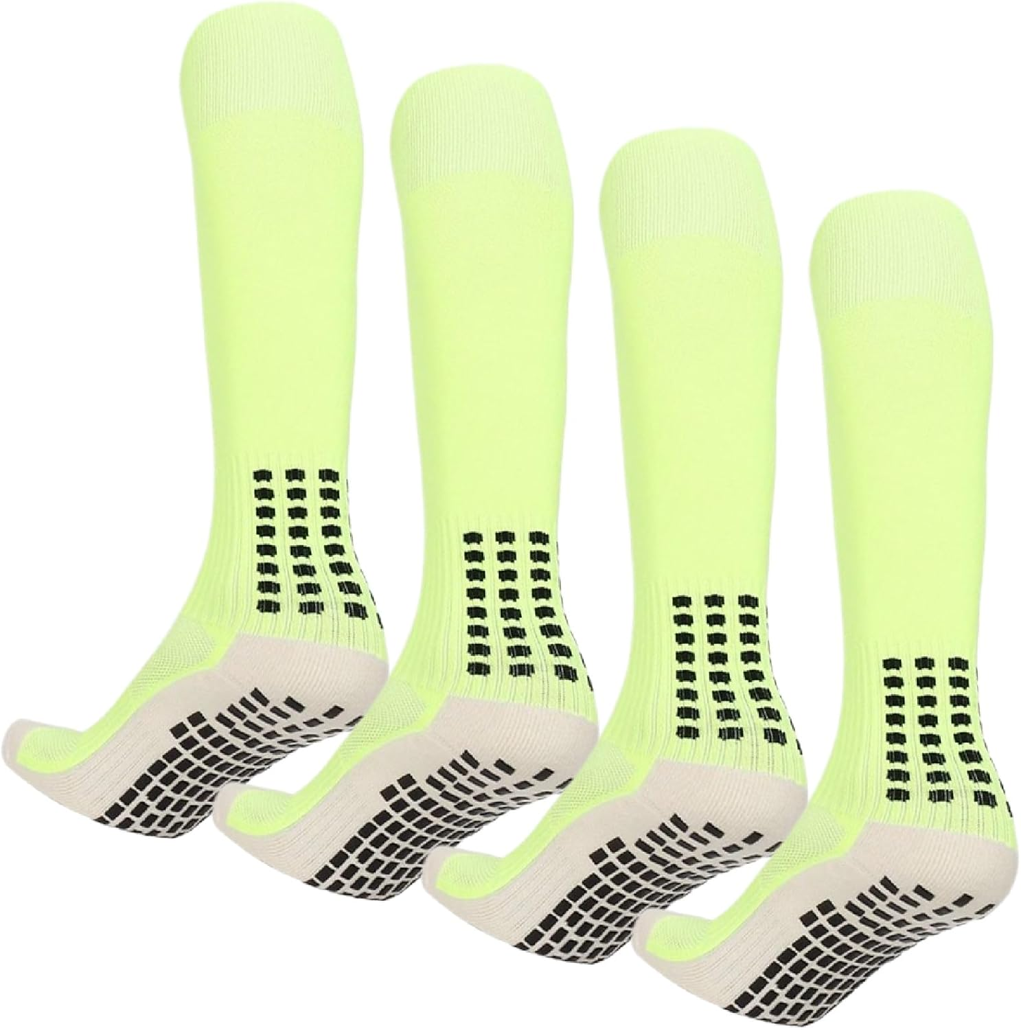 Dress Cici Men'S Knee High Running Socks with Cushion Comfort, Silicone Grip Athletic Socks for Basketball and Football Etc (2 Set)