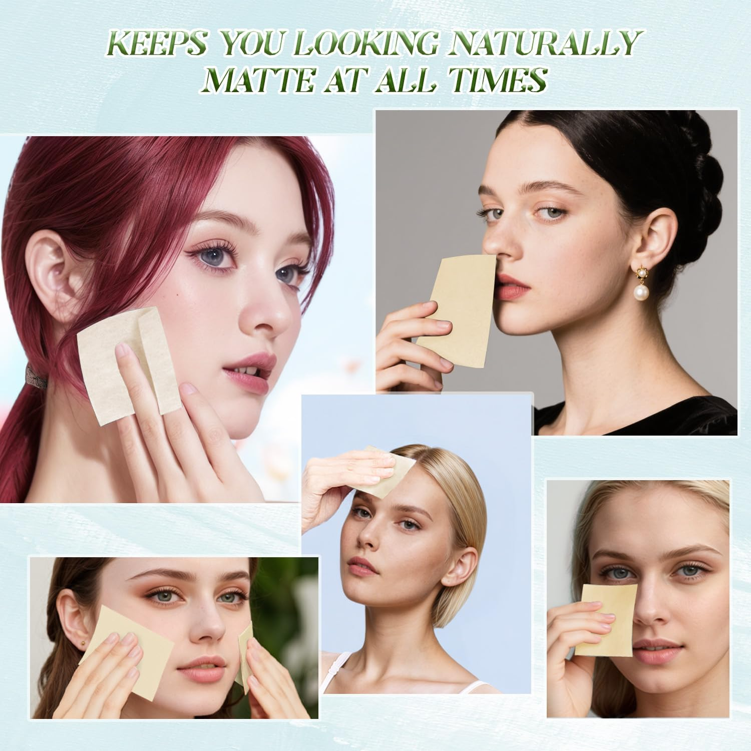 BOROLA Oil Blotting Paper for Face 200 Sheets, Soft Absorbing Pads for Face Shine Control, Portable Oil Absorbing Tissues for All Skin Types, Compact Beauty Accessory for Men & Women(Blue) - Blue image number 4