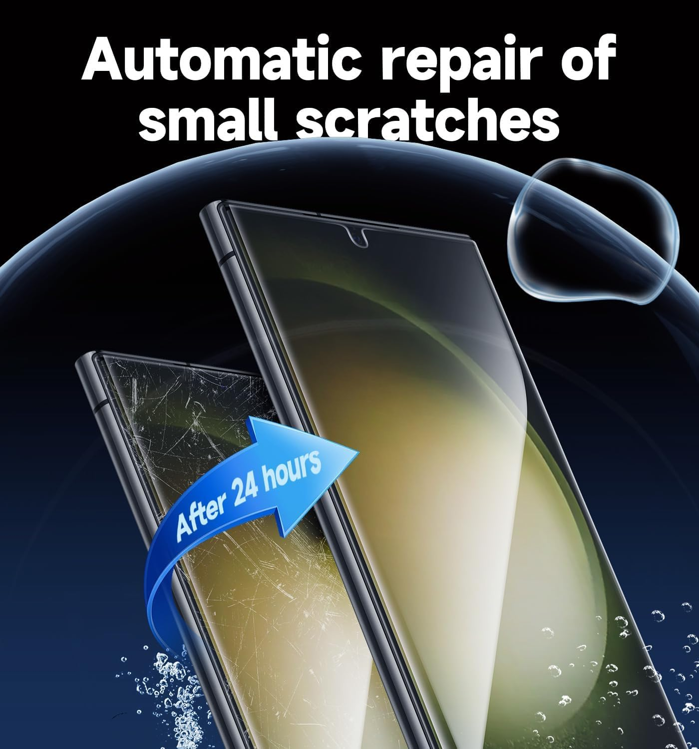 MAGIC JOHN 2 Pack Screen Protector for Samsung Galaxy S23 Ultra - Ceramic Film, Fingerprint ID Compatible, Easy Installation, Shock-Resistant, 3D Curved, Bubble Free image number 3