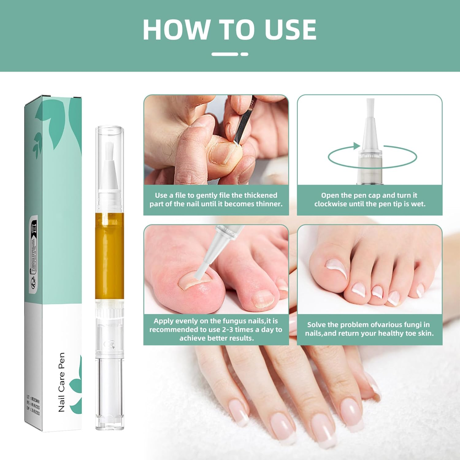 Depehelp 2Pcs Radiant Nail Growth Oil, Nail Strengthener, Cuticle Oil for Nails, Moisturize Strengthen Nail Care Oil, Nail Skin Edge Care image number 2