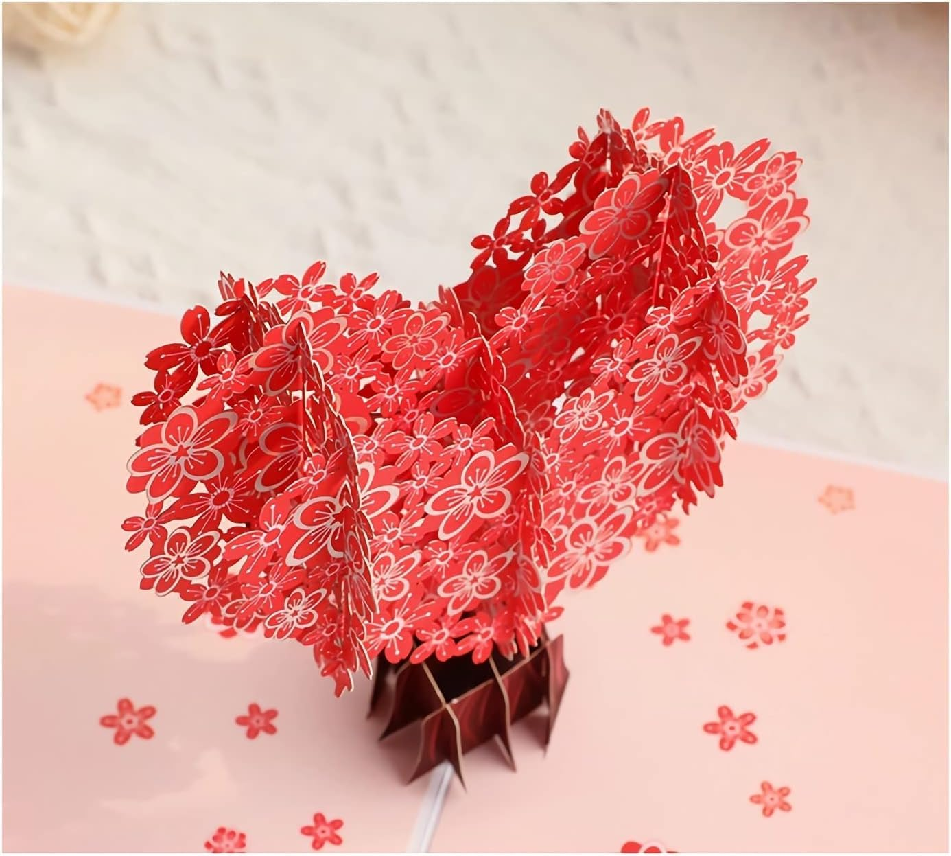 3D Floral Pop up Card and Envelope,Unique Pop up Greeting Card for Birthday, Christmas, New Year, Anniversary, Valentine, Wedding, Graduation (Cherry Blossom) - Purple image number 3