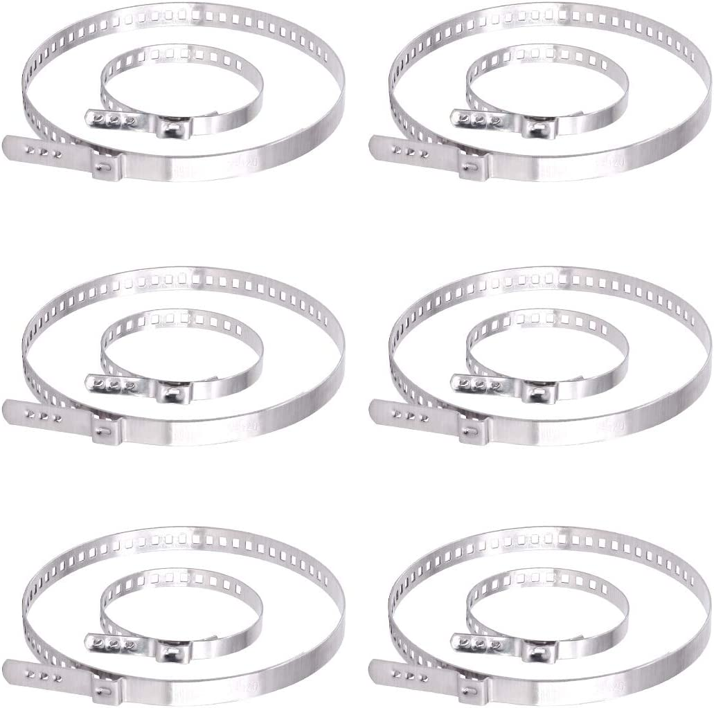 Swpeet 12Pcs CV Boot Clamp Assortment Kit, 6 Pairs Universa Small and Large Stainless Steel Universal Adjustable Stainless Steel Drive Shaft Joint Boot Crimp Clamp Kit for Most Cars image number 2