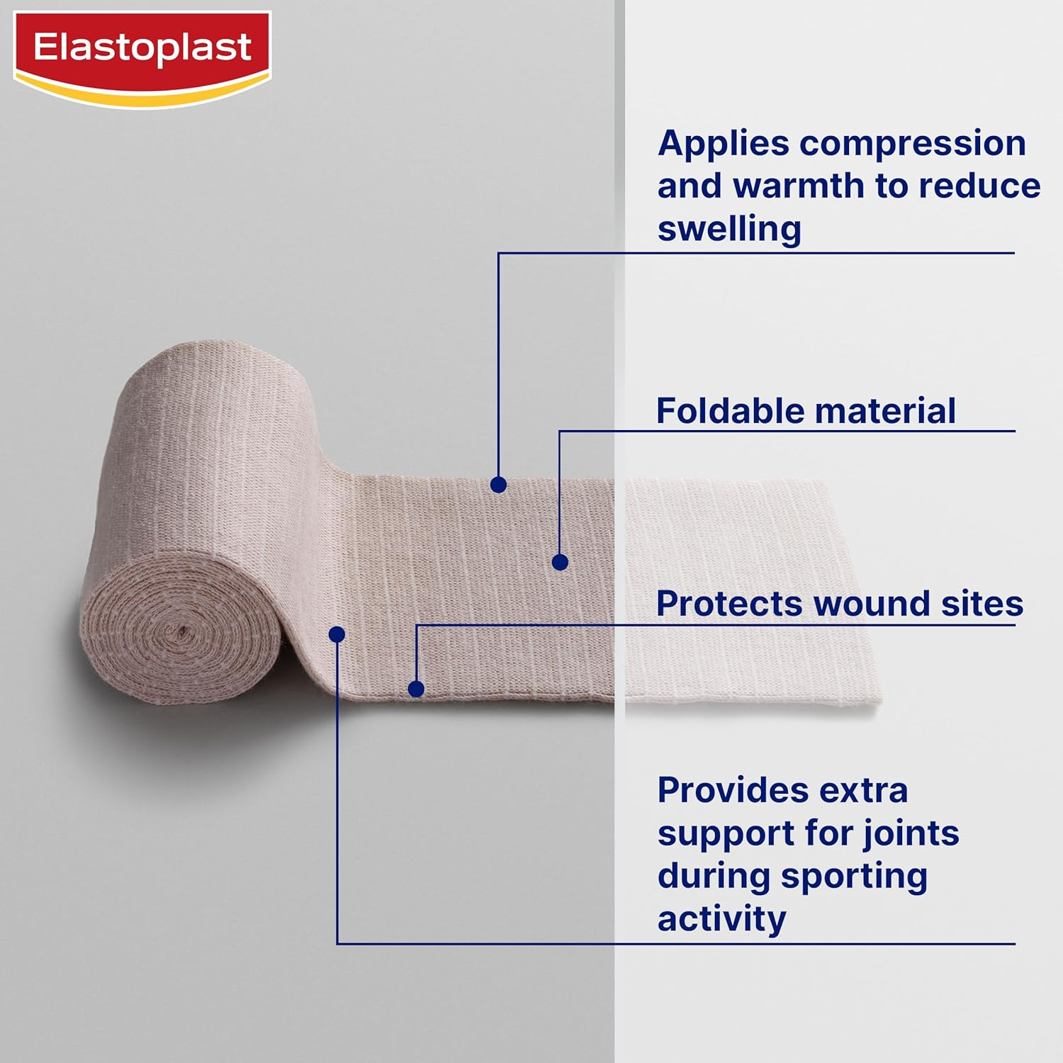 Elastoplast Elastic Tubular Support Bandage Size Medium D (1 Pack) | 1M Length | 25-43Cm Circumference | Suitable for Wrists, Ankles & Elbows | Compression Tube Bandage | Supportive Sleeve image number 3
