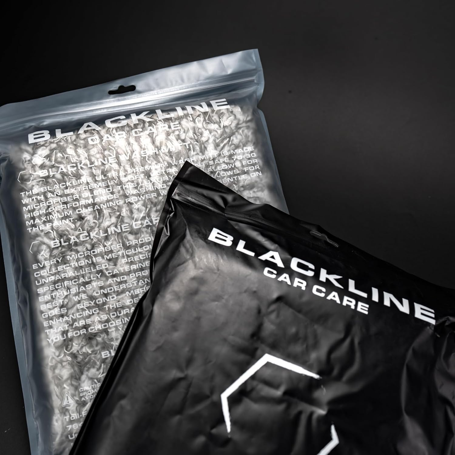 Blackline Microfiber Automotive Wash Mitt -Premium Scratch Free Wash Mitt for Car Cleaning|Car Detailing Accessory Works with Bucket, Car Shampoo, or Foam Cannon | 70%/30% Microfiber Blend, 9"X11" image number 2