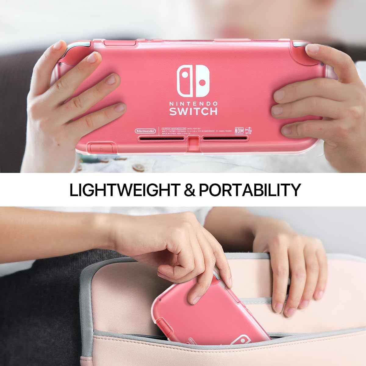 Switch Lite Case Protective Case for Nintendo Switch Lite, Case Compatible with Nintendo Switch Lite Soft TPU Cover - Transparent image number 2