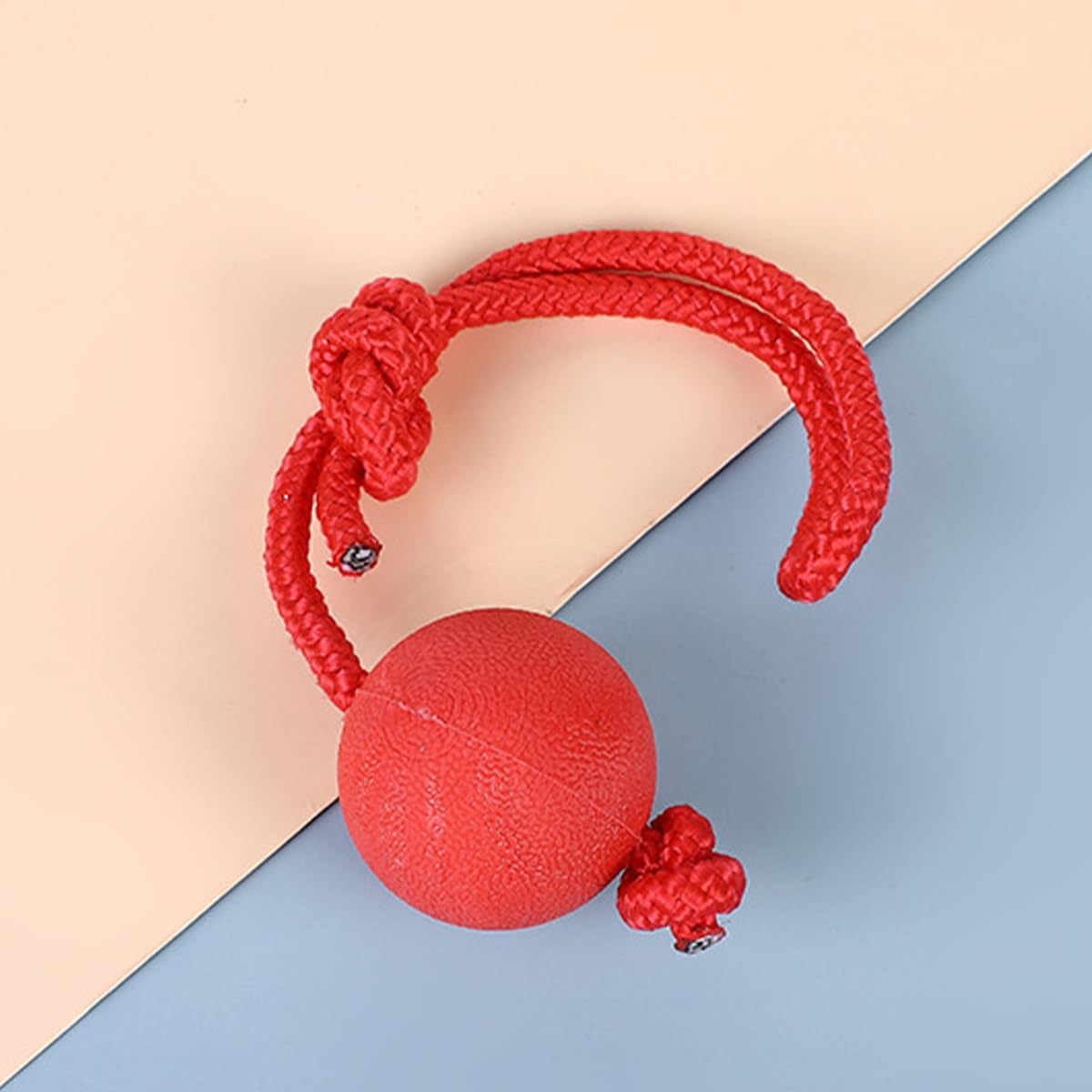 Sarini Pack of 2 Elastic Dog Game Ball with Rope,Natural Rubber Throwing Ball, Dog Ball with Cord, Pet Ball Game with Rope for Large and Small Dogs, Wide Throws, Catching image number 3