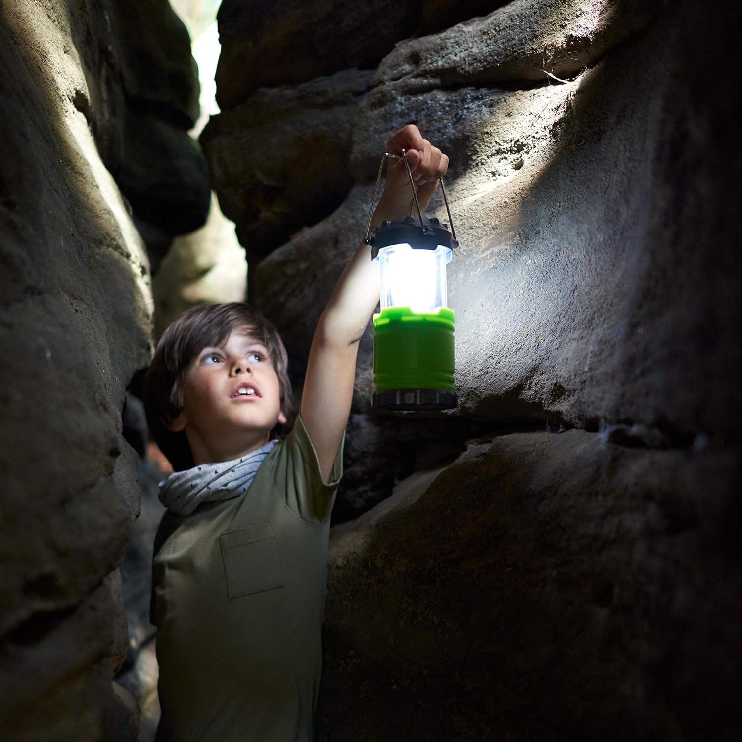 HABA Terra Kids Camping Lantern with Sturdy Handles for Carrying & Hanging and Handy Storage Compartment image number 2