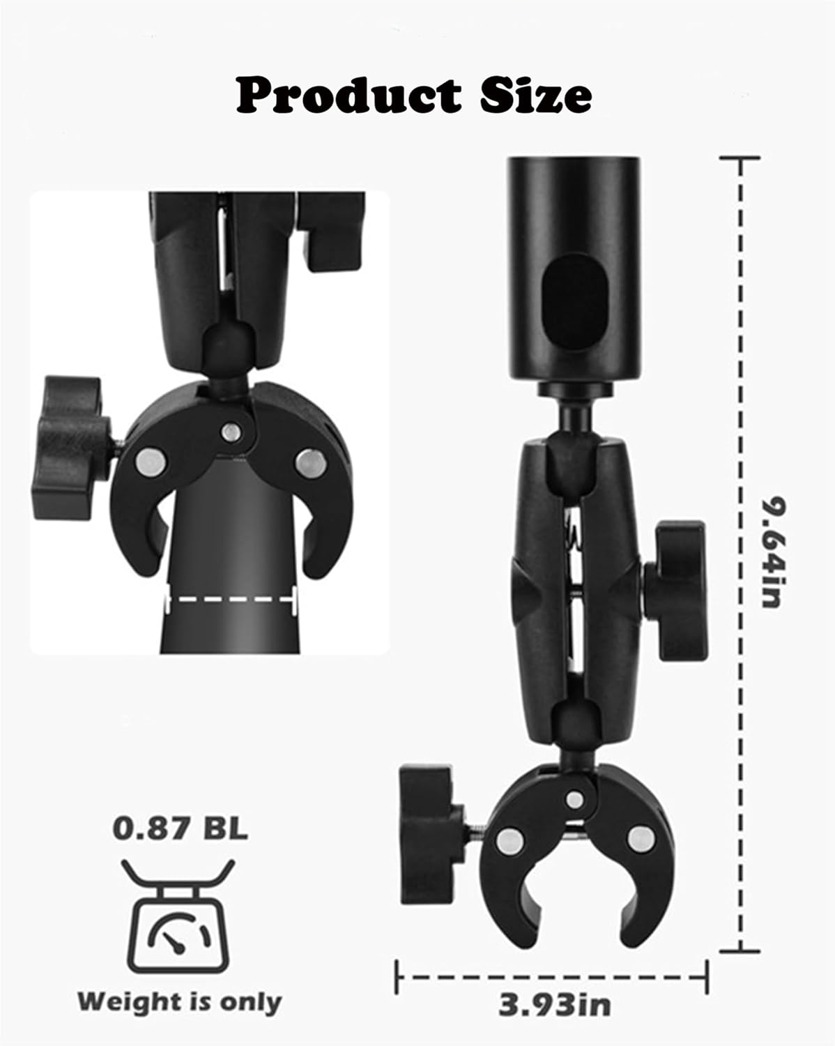 Starlink Mini Mount,Mini Roof Rack Mount,Portable Accessories for Starlink Mini with Quick Installation,Star Link Mini Accessories Kit,Starlink RV Mount Versatile Clamp for Bike,Rv,Yacht,And Ladder image number 3