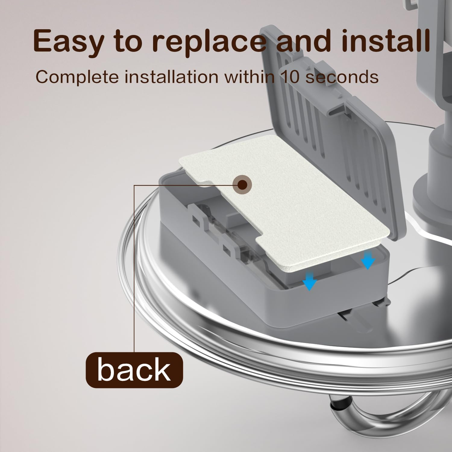 Cat Water Fountain Stainless Steel - 2.2L/74Oz Pet Water Fountain for Cats Indoor - Automatic Pet Watering Dispenser Replacement Filters, 8 Pack Replacement Filters & 4 Pack Replacement Sponges image number 3