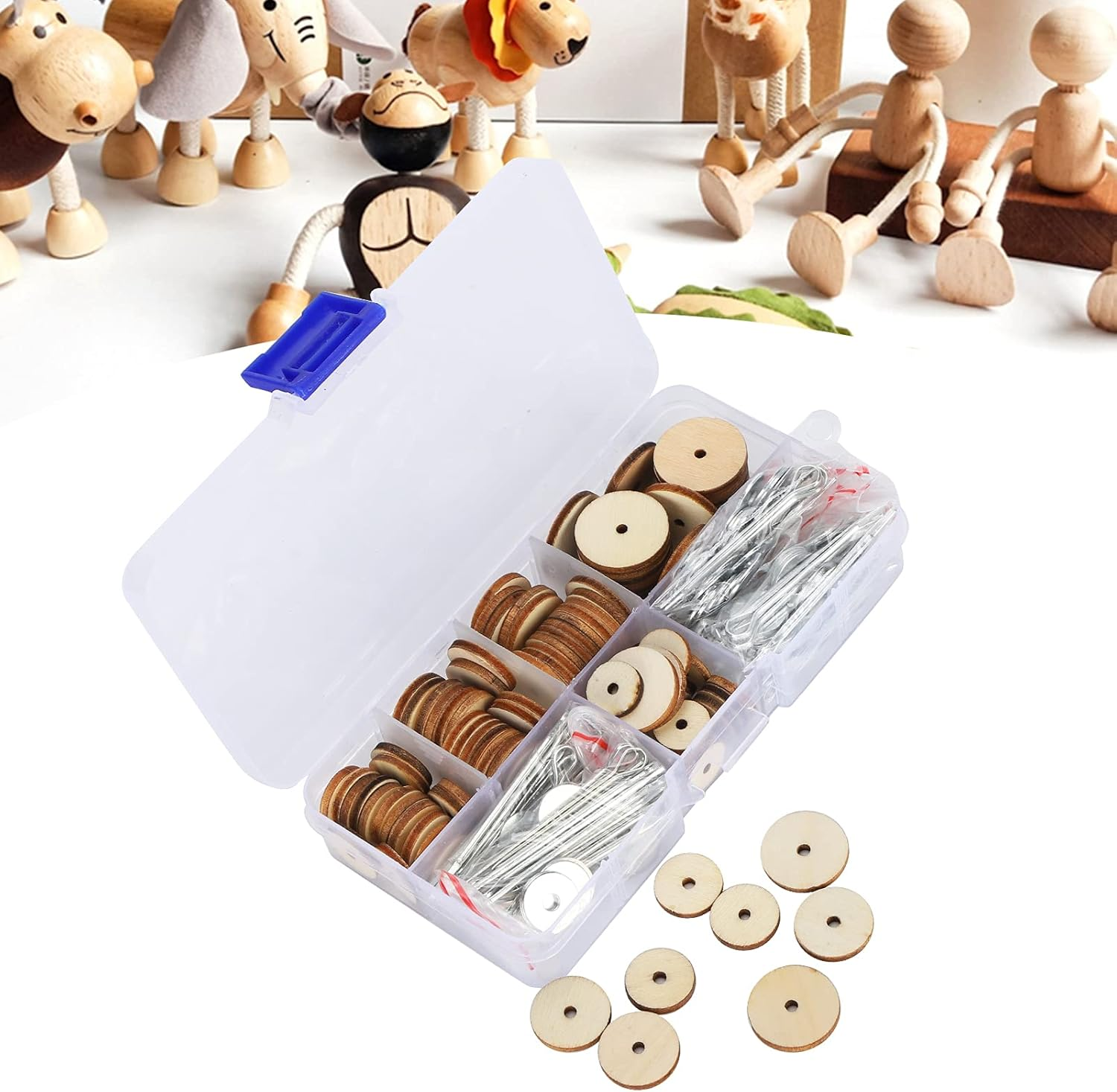 Doll Joints Doll Accessories for Teddy Bear Toys, 50 Set Doll Joints Cotter Pin Joints Doll Wood Skeleton Joints Movable Engage DIY Craft Toy Accessories image number 5