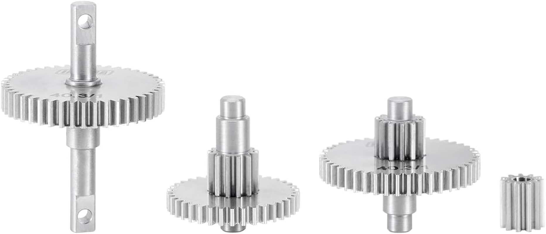 INJORA Transmission Gear Sprocket Set 40.3:1 Low Range Reduction Ratio Pinion Gear Stainless Steel for TRX4M Upgrade 1/18 RC Crawler Car image number 5