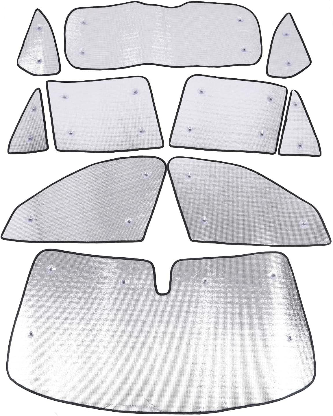 Full Window Sun Shades | Reflective Windshield & Side Window Covers | UV & Heat Blocking Sunshade Set (BMW X5 2014-2018) image number 6