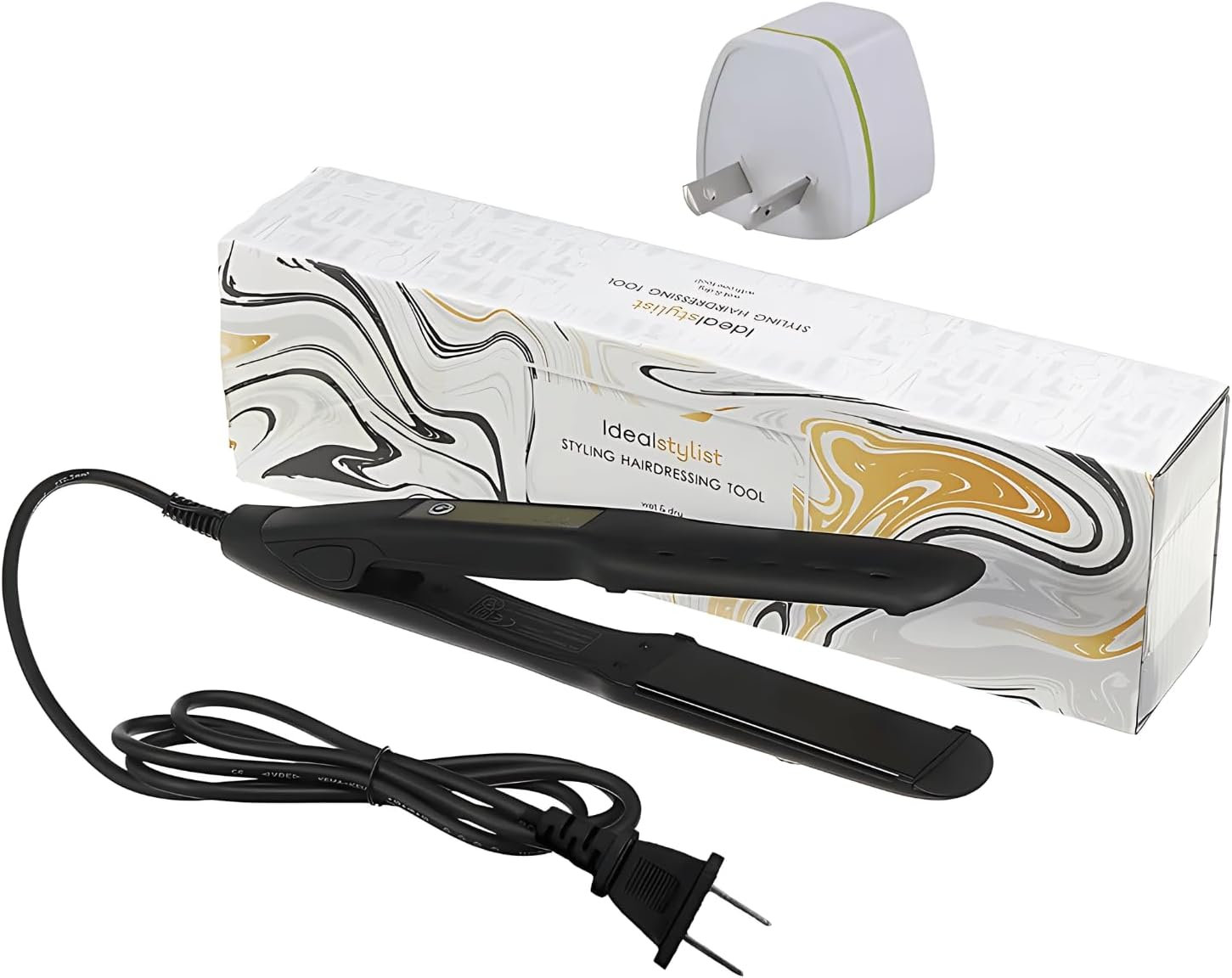 EZONEDEAL 2 in 1 Electric Hair Straightener Protecting Technology & Floating Ceramic Plates, Hair Straightener Flat Curler Wet and Dry Use Hair Styles