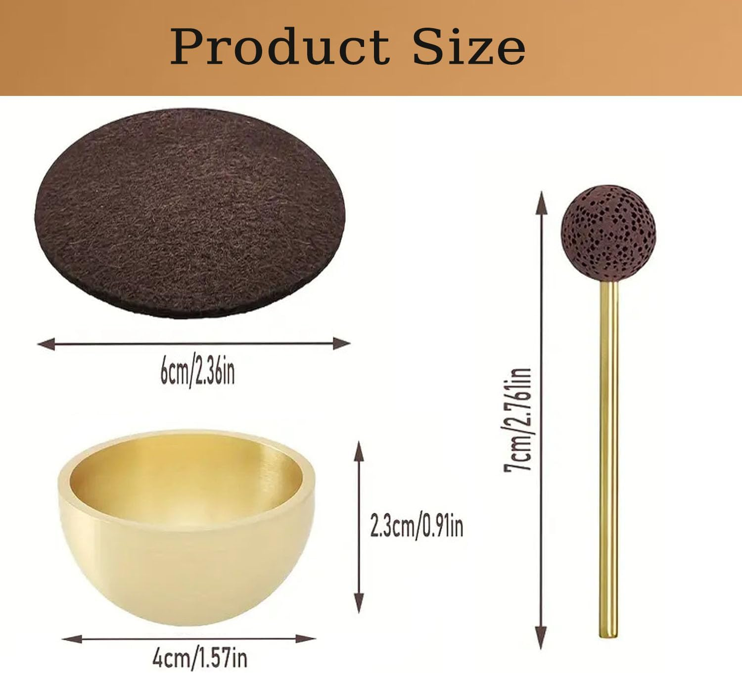 4 Cm Singing Bowl Set,Little Tibetan Singing Bowls Set,Copper Meditation Sound Bowl with Mallet and Mat,Yoga Relaxation Bowl for Meditation, Chakra Healing, Mindfulness & Relaxation image number 1