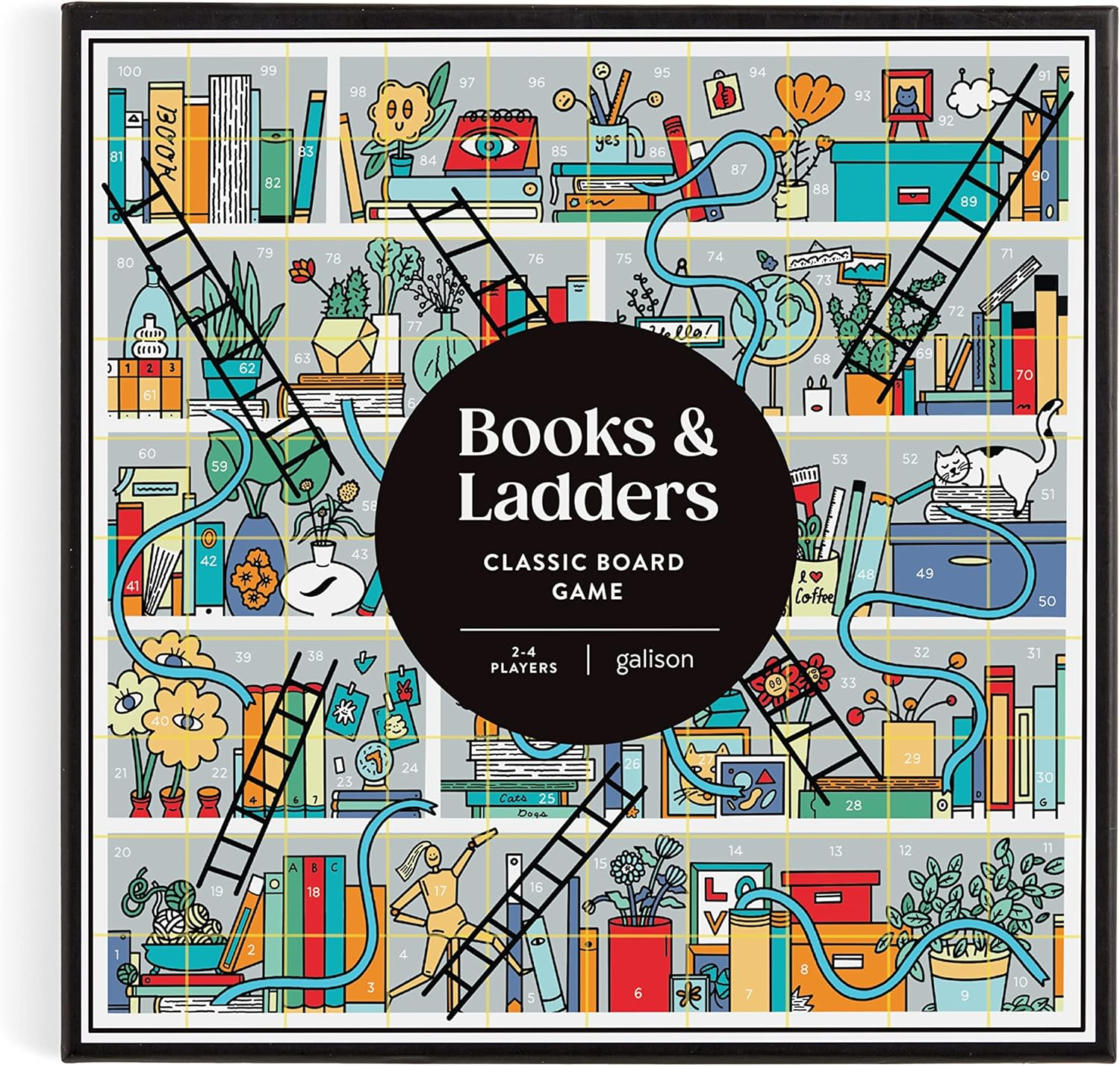 Galison Books and Ladders Classic Board Game image number 4