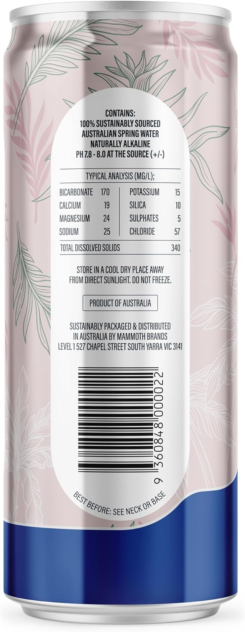 Rippl Floral Canned Still Mineral Water, 330 Ml, 24 Pack image number 1