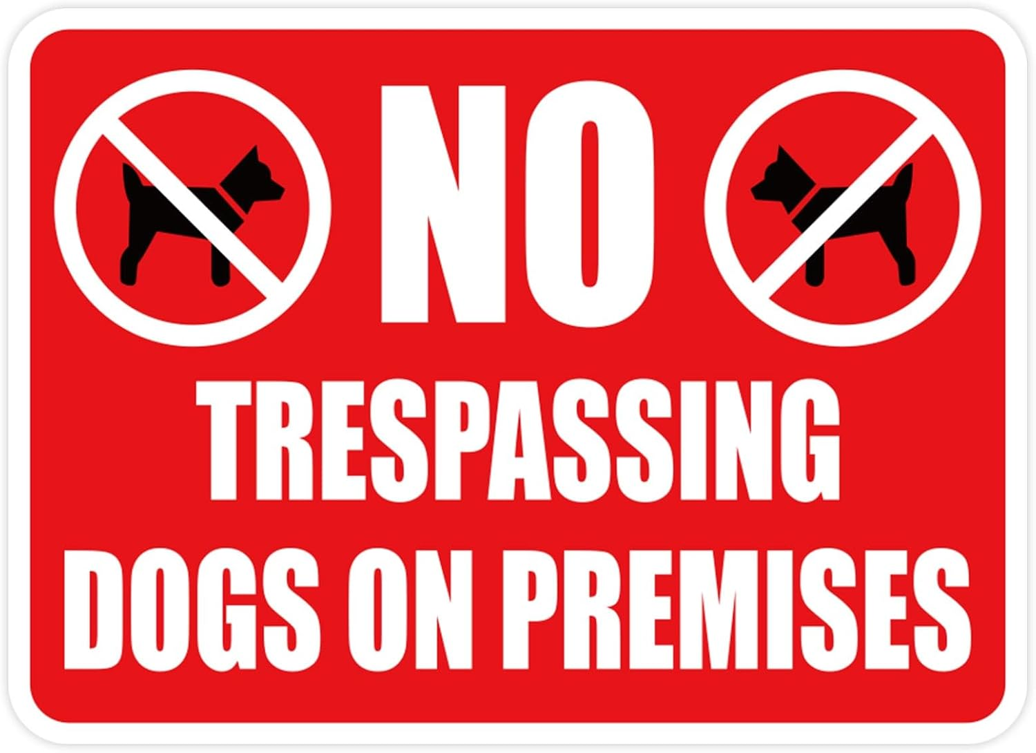 6Pcs Forbidden Access for Dogs on the Terrain Sign, 18X13Cm Dogs on the Terrain Sticker Waterproof Beware of Dogs Sign Prohibited Access for Dogs Sign for Home Garden Door Garden image number 4