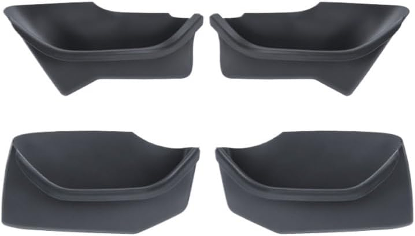 GROZY 4PCS Enovorld Upgrade Full-Cover Front and Rear Door Side Storage Boxes for Tesla Model 3, Front and Rear Door Tray Organizer for 2024 Tesla Model 3 TPE Door Slot Tray Mats(Black) image number 4