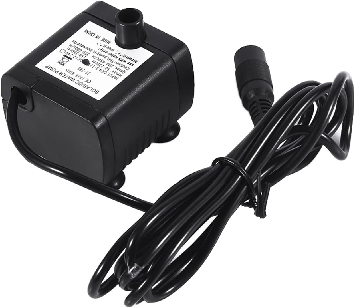 DC12V Solar Amphibious Mini Submersible Water Pump Ultra Quiet Brushless Micro Water Pump High Efficiency Low Noise for Fountain Pond Fish Tank ABS Black 142G image number 1