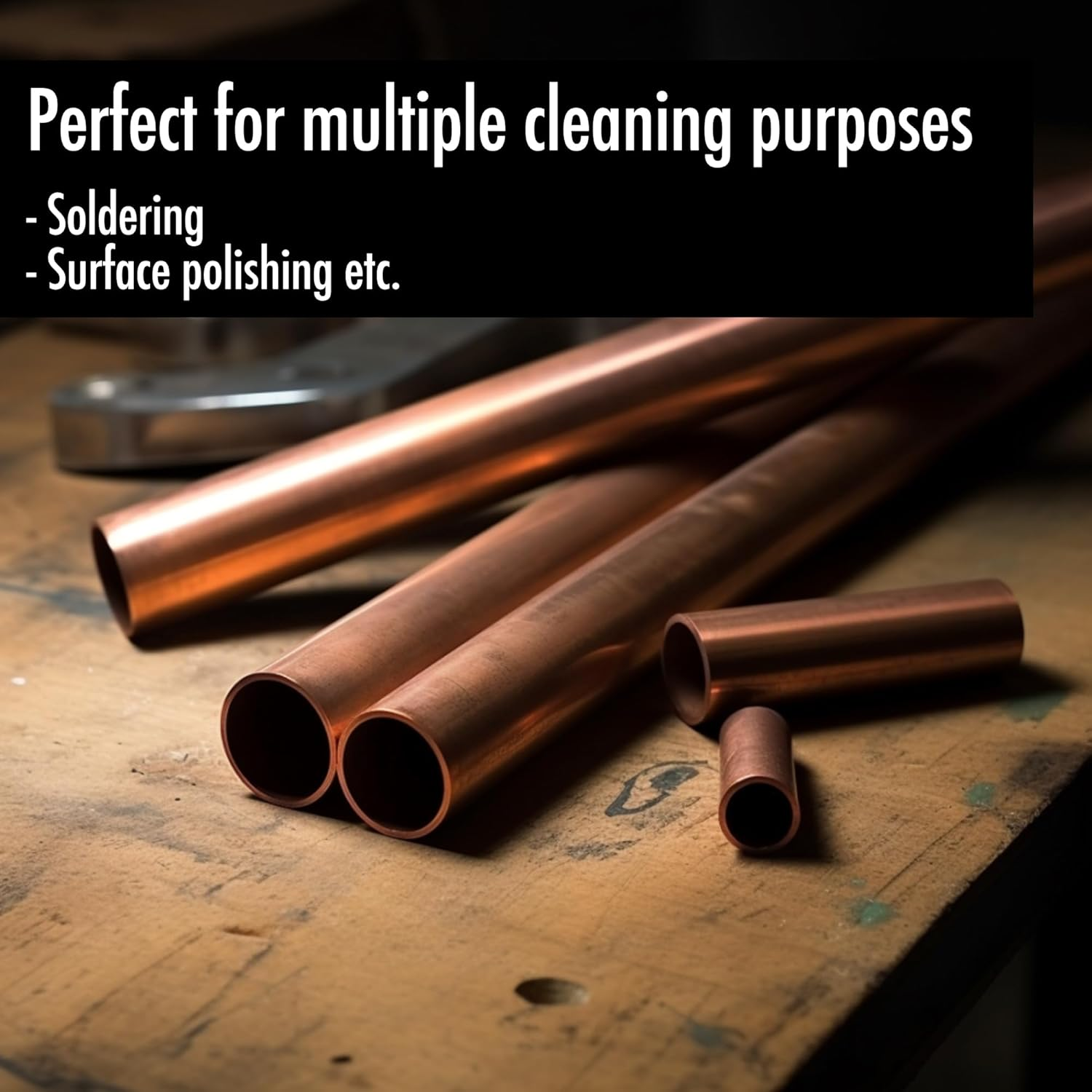 Vouyar 6Pcs Copper Tube Pipe Cleaner, 1/2&rdquo; 3/4&rdquo; 1&rdquo; Pipe Cleaning Brush Set, Stainless Steel Wire Bore Brushes for Power Drill, 1/4 Inch Hex Shank image number 5