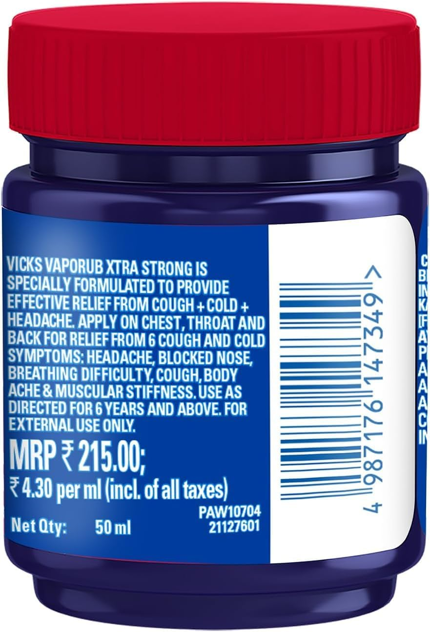 Vicks Vaporub Xtra Strong, 50 Ml image number 2