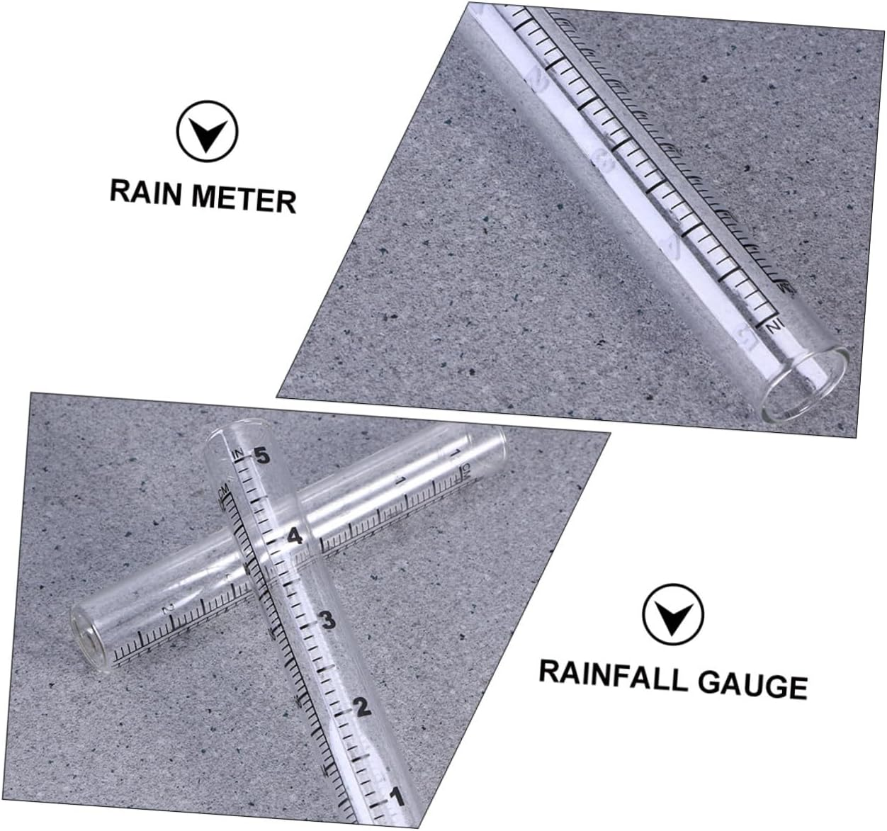 4Pcs Glass Rain Gauge Tubes Professional Outdoor Rain Measuring Cups Home Garden Tool Accurate and Measurement image number 3