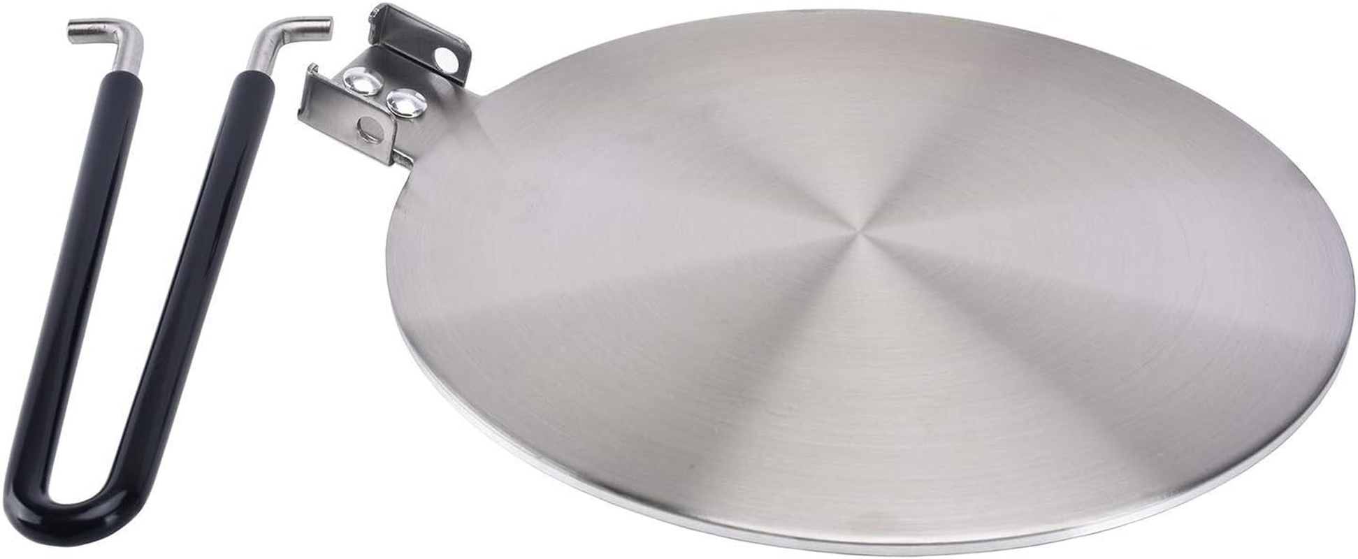 2020 Newest Heat Diffuser Stainless Steel Induction Adapter Plate Removable Handle Coffee Milk Cookware Induction Hob Heat Cooking Diffuser for Electric Stove 5.5Inch image number 3