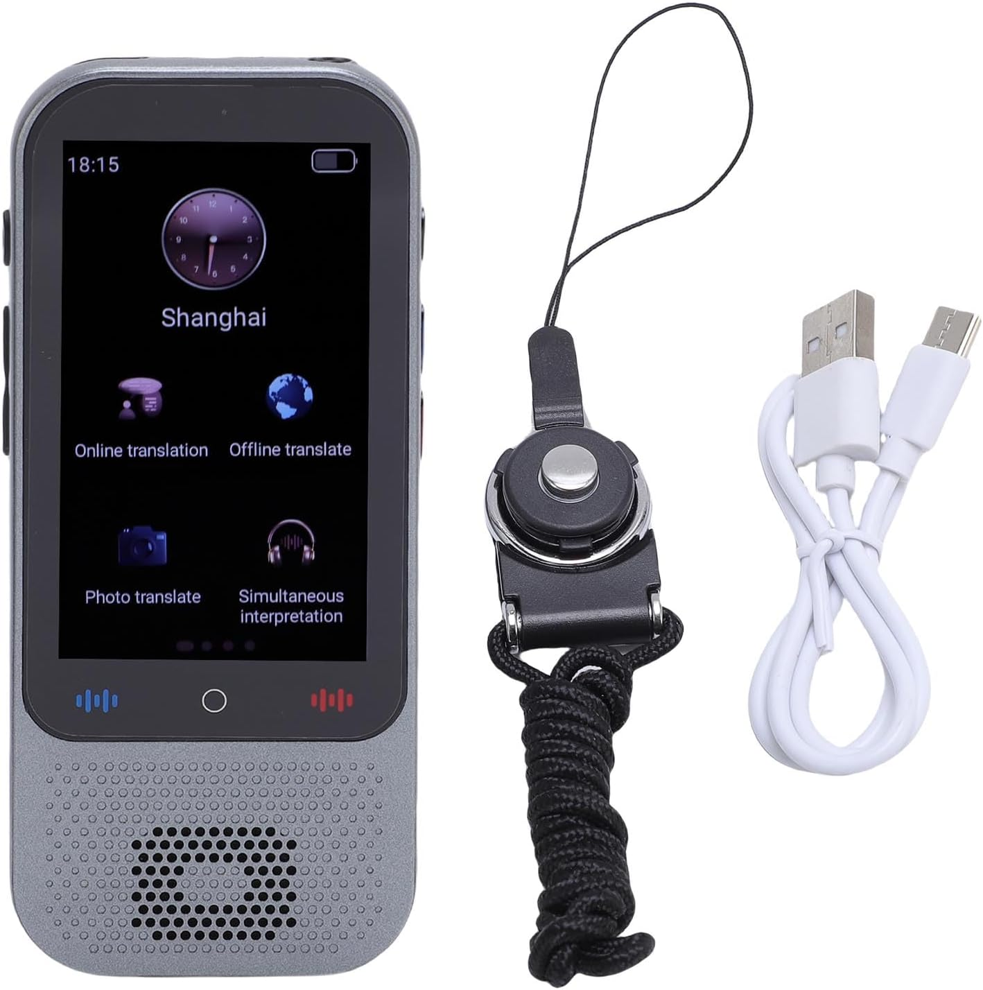 138 Language Translator Device, 1GB +8GB Offline Online Photo Voice Translation, Real Time Two Way Voice Translation Device with 3.0In Touch Screen, for Travel Business Learning