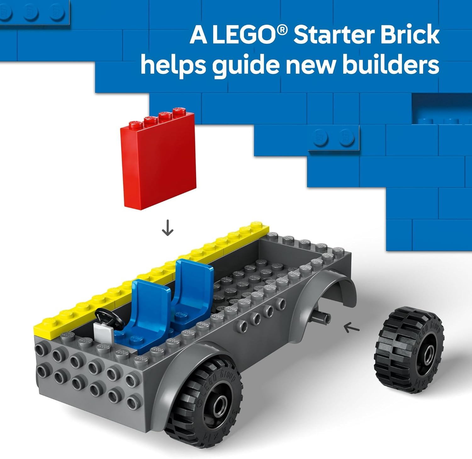 LEGO City Fire Engine with Ladder Toy for 4+ Year Old Boys & Girls, Rescue Vehicle Construction Kit with a Kids Toy Fire Truck and 2 Firefighter Minifigures, Educational Building Set 60463 image number 4