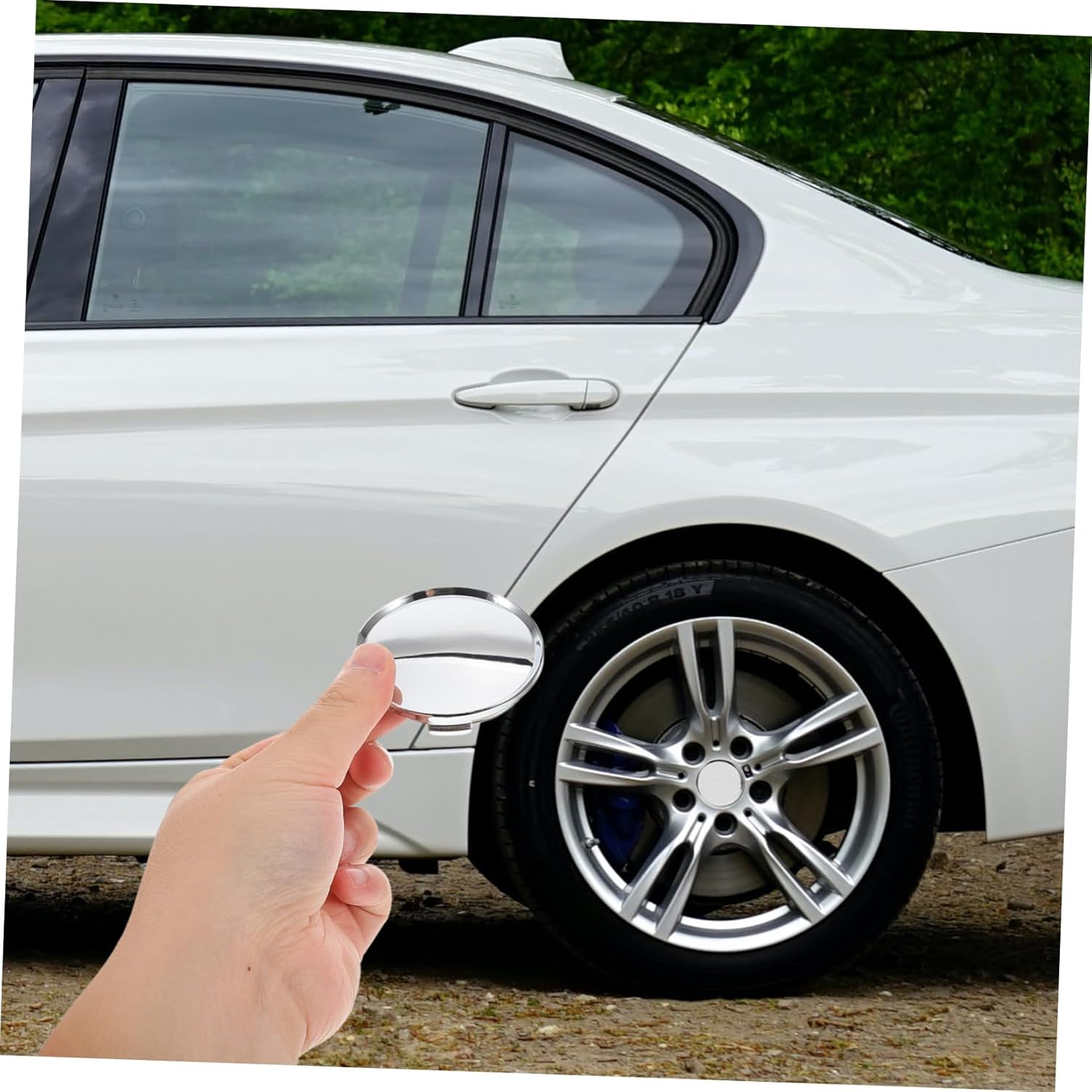 Outanaya 63Mm Wheel Hub Covers Center Caps 2Pcs Silver Car Wheel Center Hub Caps Replacement Automotive Rim Covers image number 6