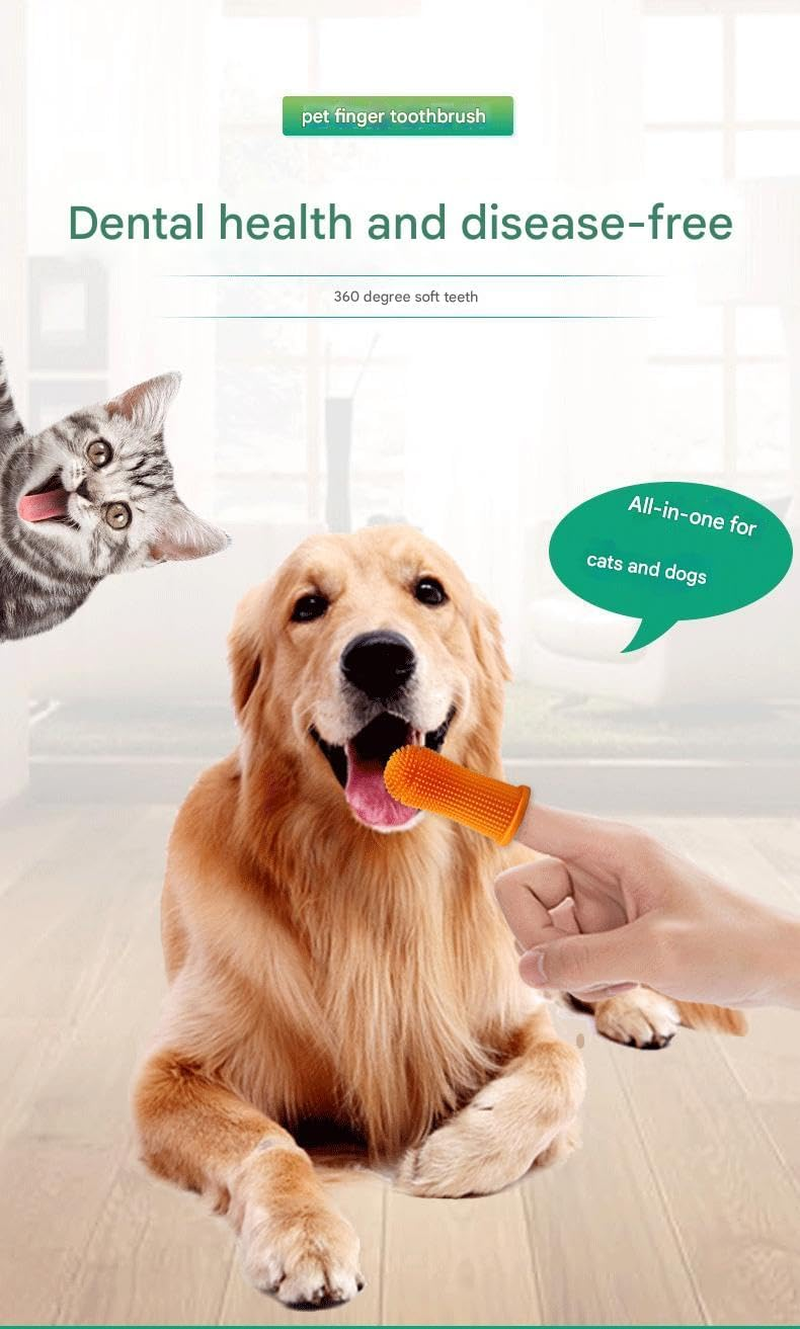 4Pack Dog Toothbrush Dog Tooth Brushing Kit, Cat Finger Toothbrush for Dogs Small Breed, Medium Large Dogs, Puppy Toothbrush for Dog Teeth Cleaning & Dental Care, Pet Finger Toothbrush Kit (White+Pink+Blue+Orange, One Size) image number 5