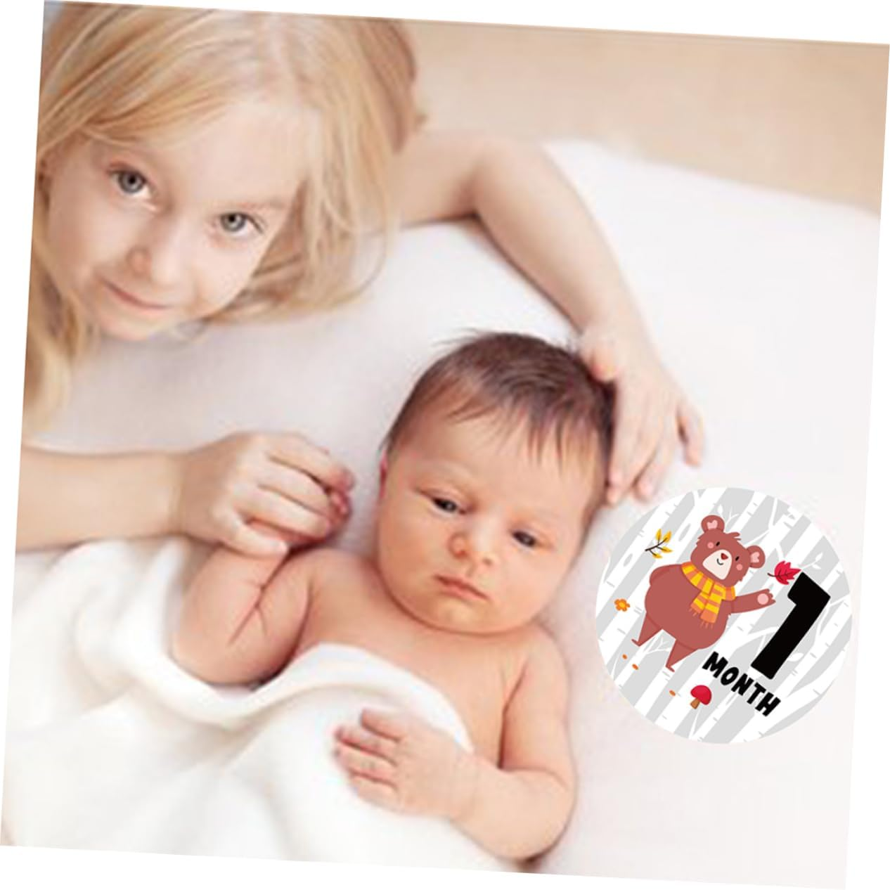 12Pcs Monthly Milestone Stickers for Newborns Self-Adhesive Stuff Gifts image number 2