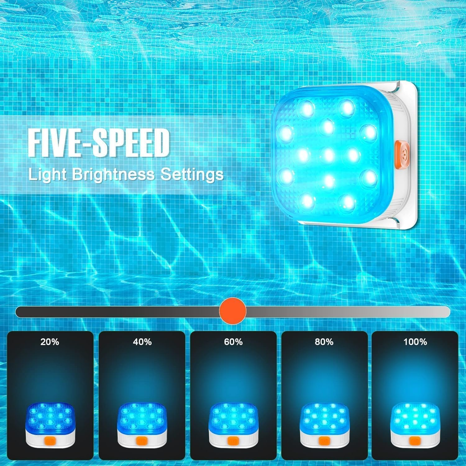 Rechargeable Submersible Pool Lights with Remote, Waterproof Underwater Charging Battery Operated Controlled 16 Color Changing LED with Floating Lights Pool Pond Decoration 4 Pack image number 2