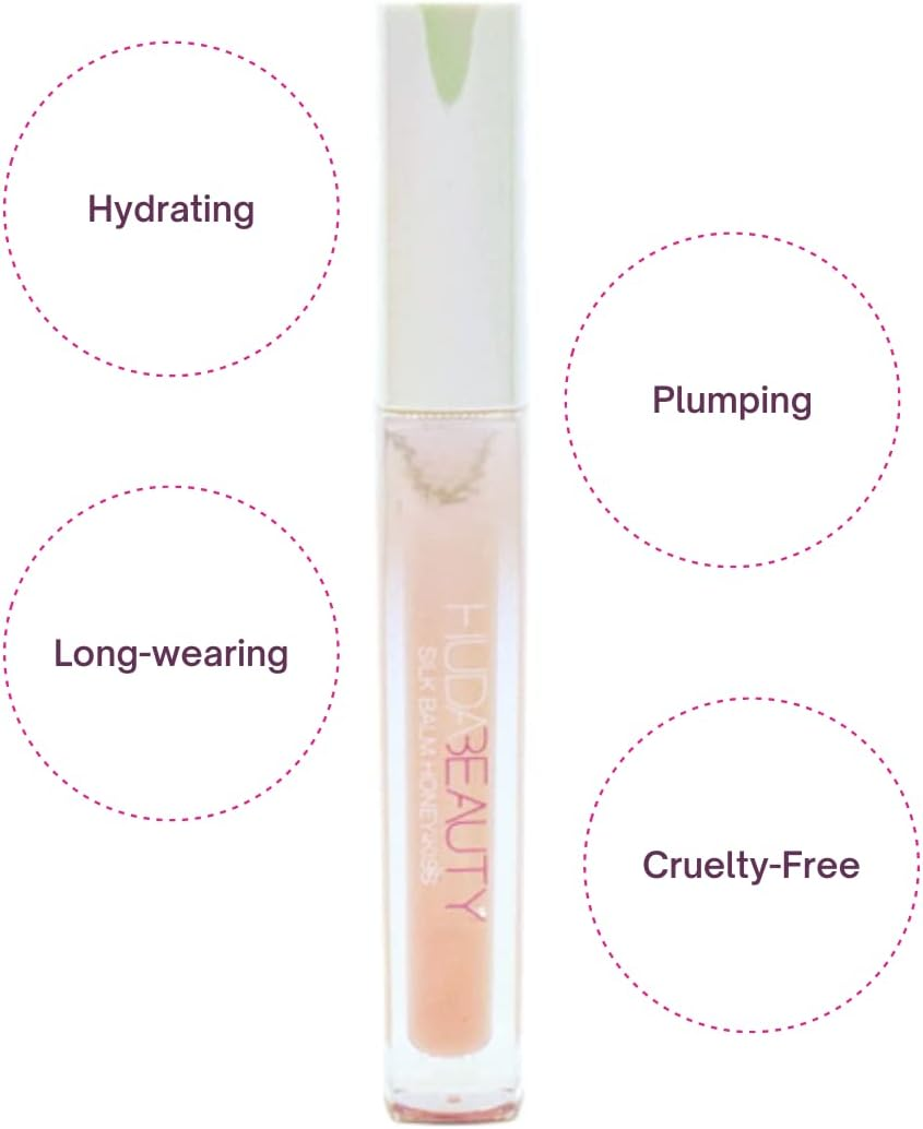 Huda Beauty Silk Bomb Honey Kiss Full Size - Hydrated, Silky Smooth, Lip Plump, High-Shine Finish image number 2
