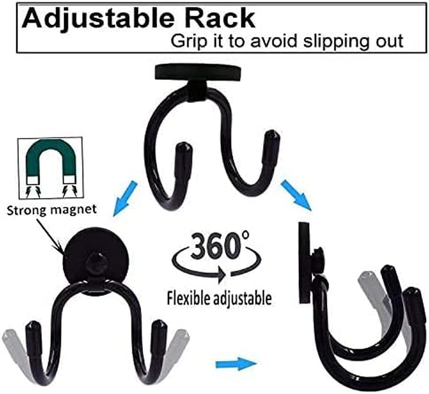 Magnetic Headphone Hanger Stand Mount PC Gaming Headset Headphone Hook, Adjustable Headset Holder - Two Installation Methods - for Computer/Gaming Headsets, Headphone - No Headset image number 1