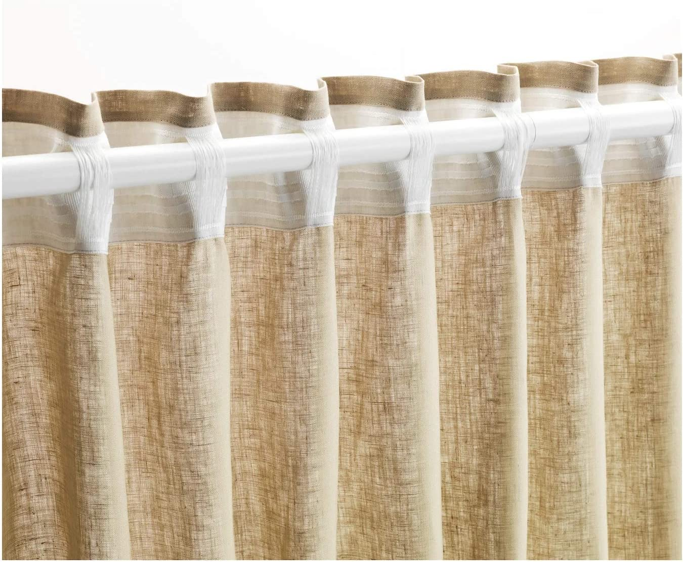 Curtain Accessory Kronill Gathering Heading Tape for Making Pleated Curtains,Width 3.3", Length 161", Curtain Pinch Tape Pull Pleat Tapewhite Polyester100%