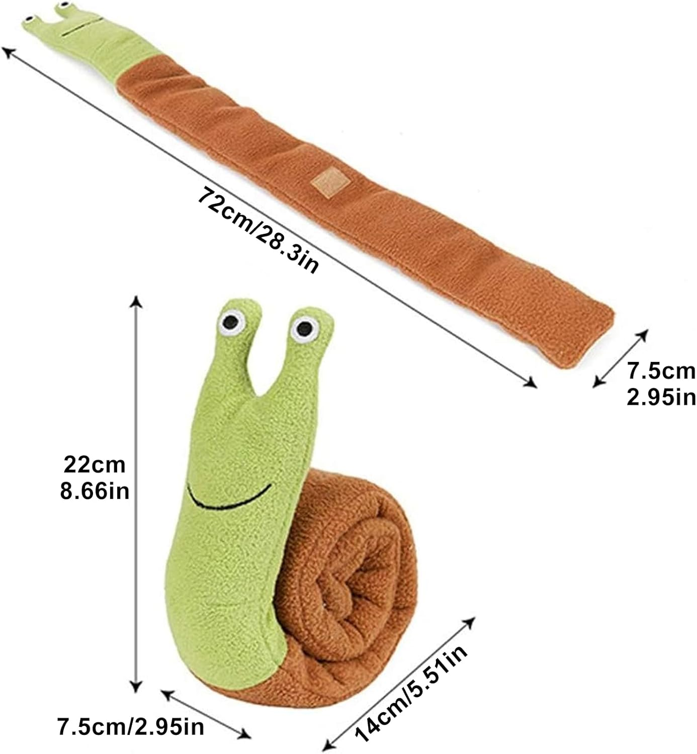 Snail Snuffle Mat and Treat Dispenser, Interactive Plush Chew Toy for Small Breeds, Puppy Teething Puzzle Brain Games to Relieve Boredom and Anxiety image number 6