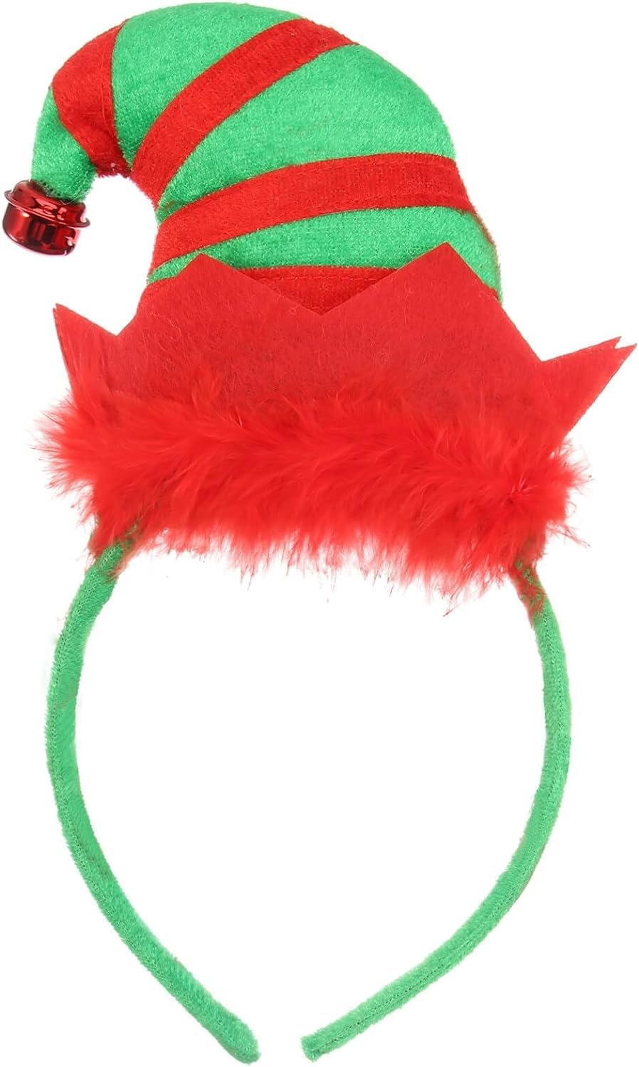 Christmas Plush Headbands Xmas Bell Hat Hair Hoops Headwear Best Christmas Costume for Carnival Party image number 4
