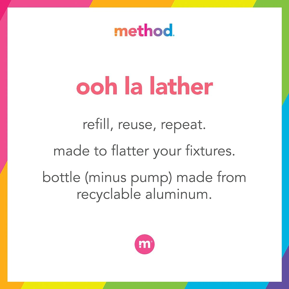 Method Premium Foaming Hand Wash, Vanilla + Raspberry, Reusable Pink Aluminum Bottle, Biodegradable Formula, 10 Fl Oz (Pack of 3) image number 1