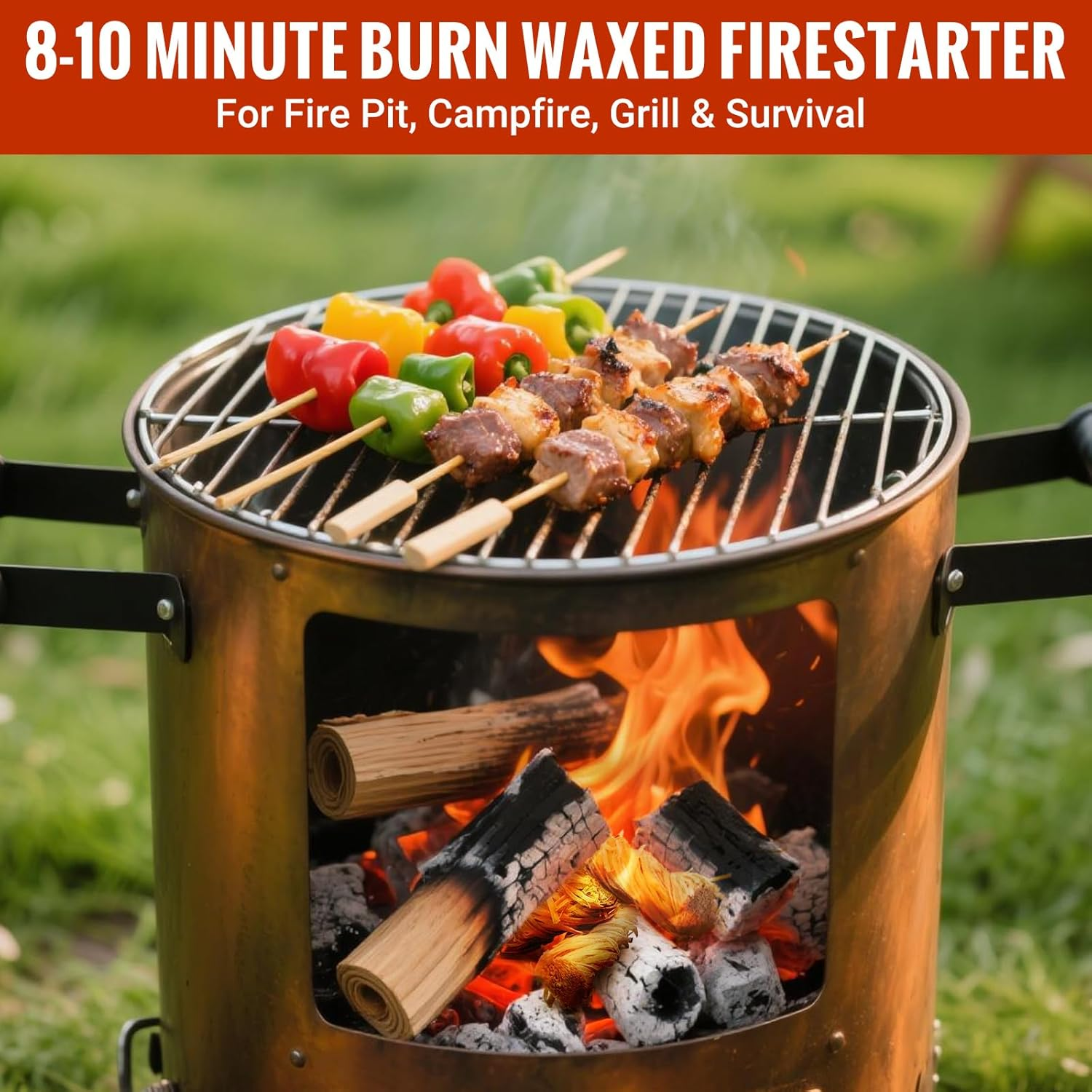 Fire Starters for Fireplace Wood Stove BBQ Campfires Chimney Unique Design Lights Faster Safe for Indoor/Outdoor Use (80) image number 4