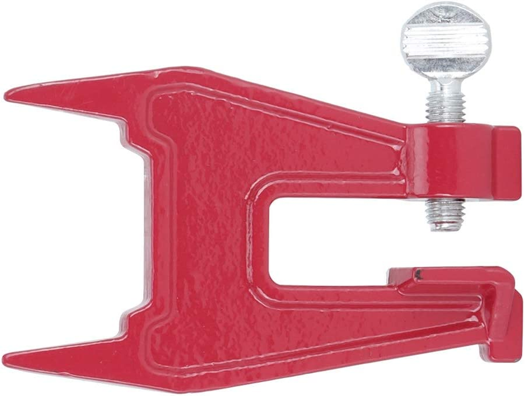 Chainsaw Filing Stump Vise, Metal Chain Saw Vise Guide Bar Clamp Tool Heavy Duty Sharpening Tools Felled Tool Compatible with Logging Supplies Felling Wedges for Plate Support Red Chainsaw Vise