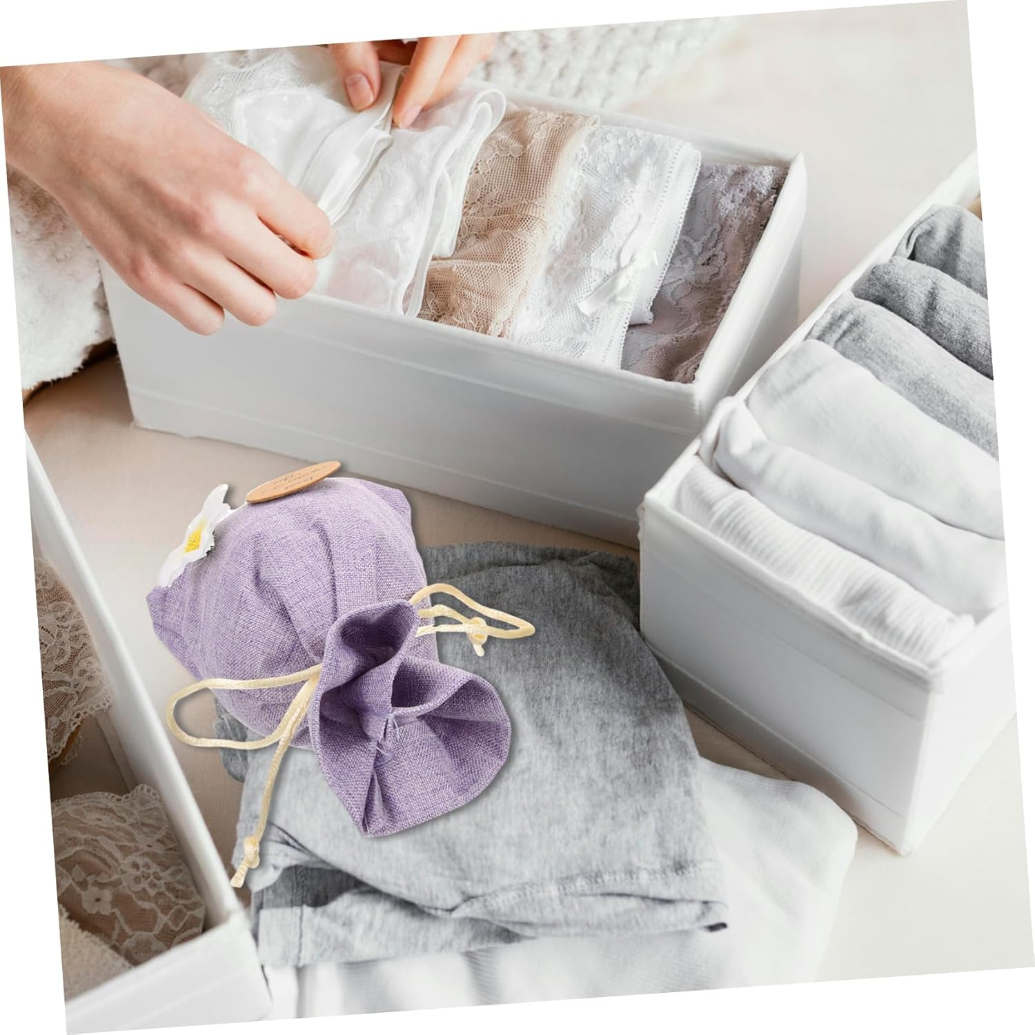 10Pcs Empty Sachet Bags Refillable Dried Sachet Wardrobe Bag for Fragrance and Packing image number 5