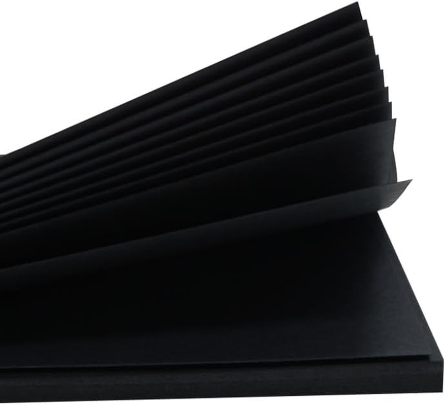 50 Sheets A4 Black Cardstock Paper for DIY Projects and Crafts - 250Gsm Thick Black Cardstock for Printing, Drawing, and Invitations. Size 297X210Mm, Compatible with Laser and Inkjet Printers image number 1