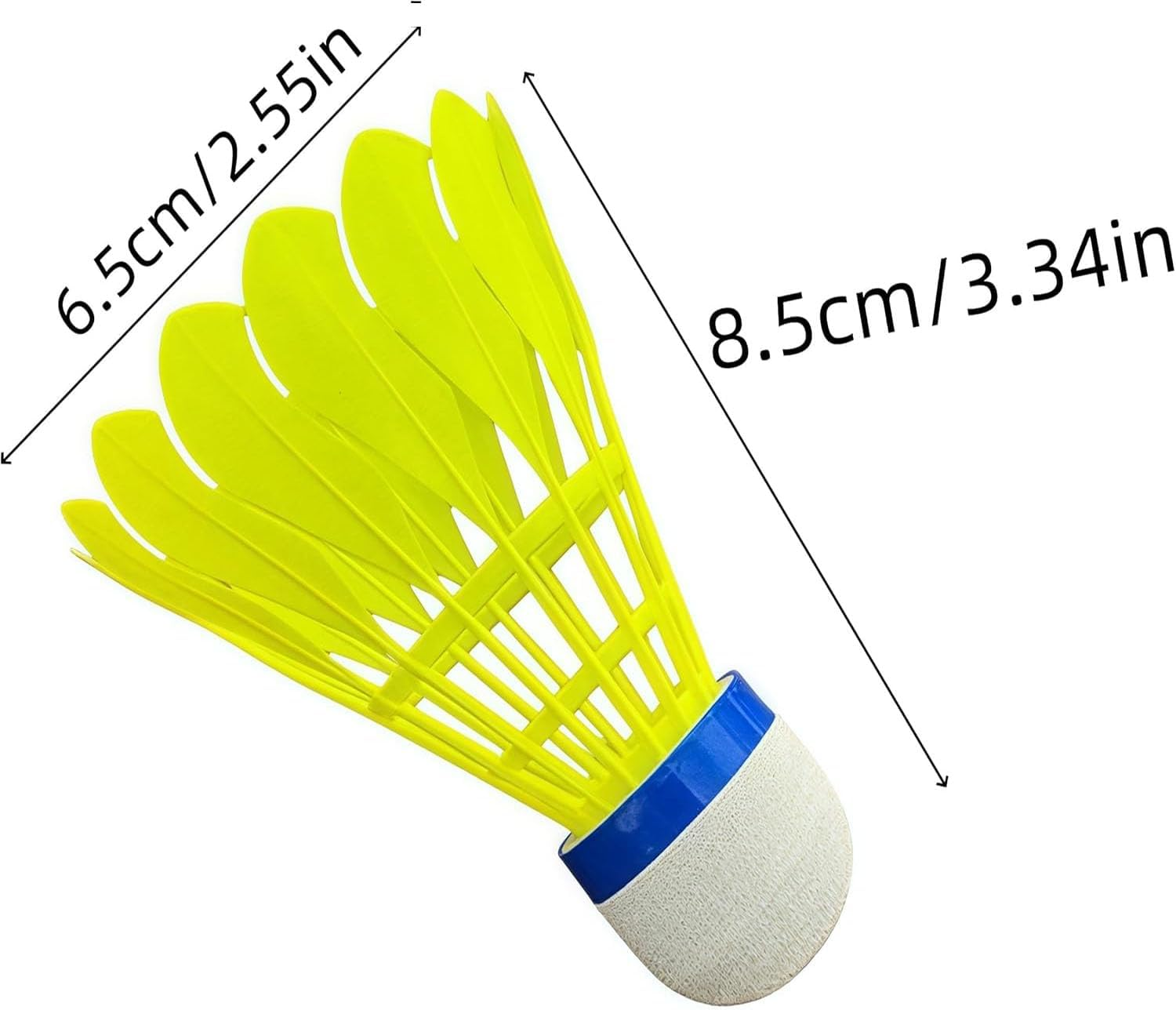 Limcryspp 12 Sets of Durable Nylon Badminton Shuttlecocks, Highly Durable Badminton Competition Equipment for Aviation Training